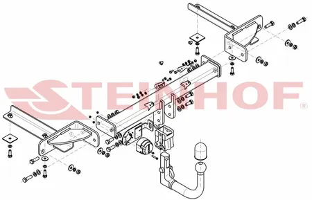 Фаркоп Steinhof для Opel Astra J GTC 2010-2016 Арт.O-104 O-104 в Барнаул