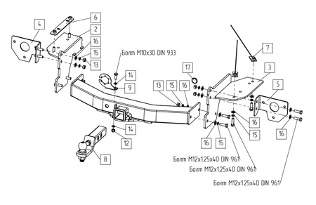 Фаркоп TowRus для GAC GS8 2021- Арт. 109182 109182 в Барнаул