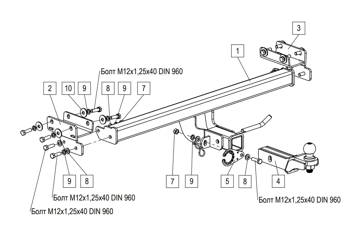 Фаркоп TowRus для Tenet T4L 2026- 269086 в Барнаул