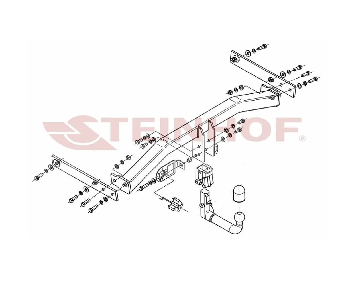 Фаркоп Steinhof для Volkswagen Tiguan 2007-2015 V-129 в Барнаул Фаркоп Steinhof для Volkswagen Tiguan 2007-2015 V-129 в Барнаул