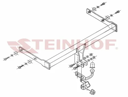 Фаркоп Steinhof для Volkswagen Passat 2021-2026 S-341 в Барнаул