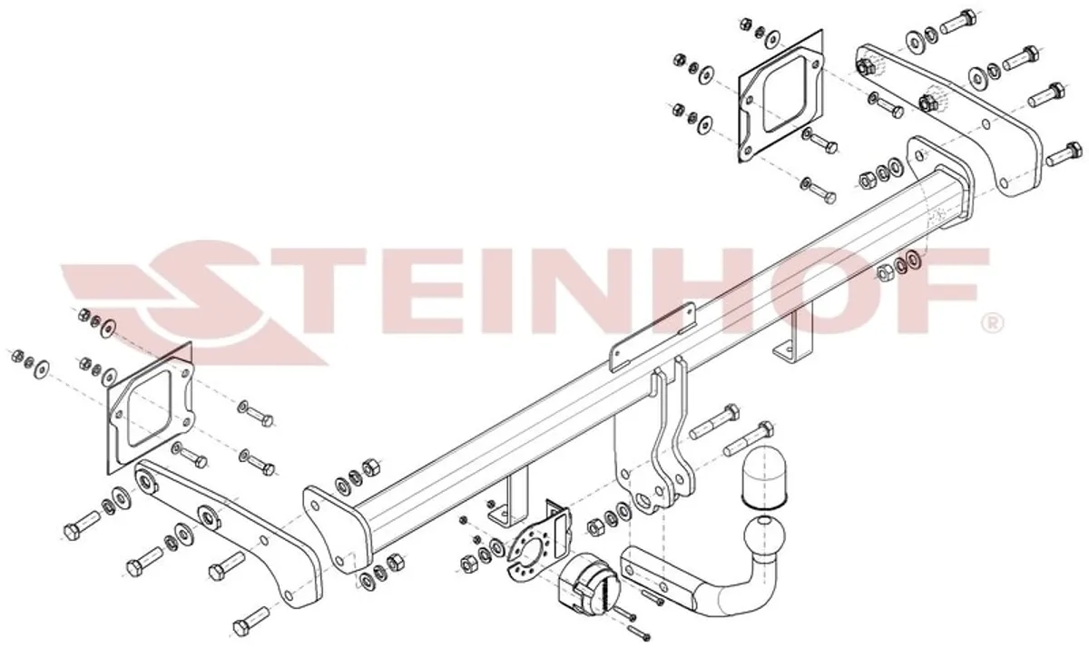 Фаркоп Steinhof для Hyundai Bayon 2021- Арт. H-225 H-225 в Барнаул