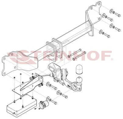 Фаркоп Steinhof для Audi Q7 2015-2020 A-127 в Барнаул
