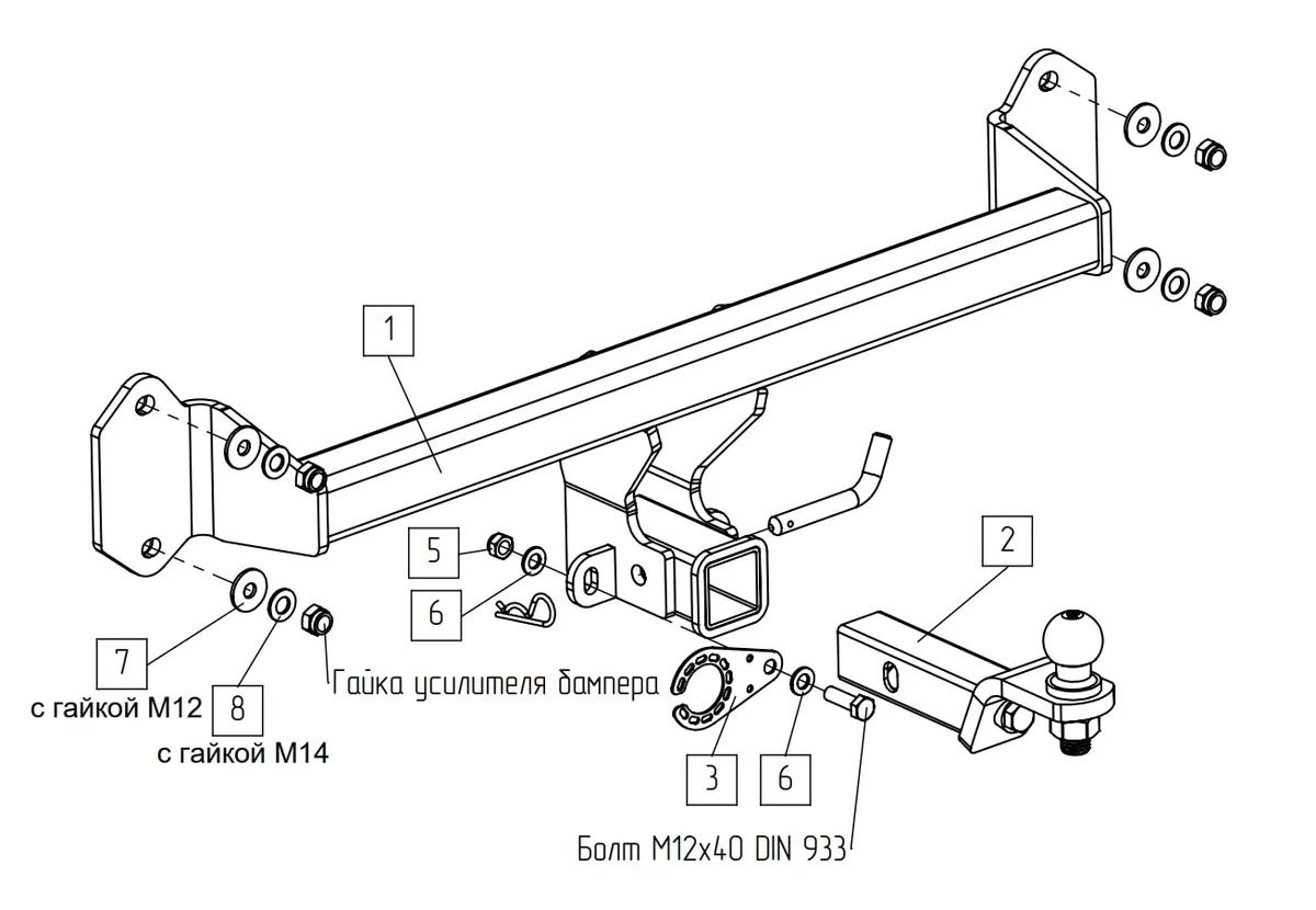 Фаркоп TowRus для BMW iX1 2022-  049113 в Барнаул