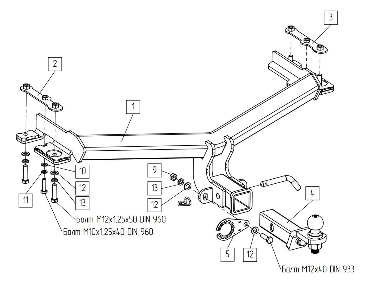 Фаркоп TowRus для GAC GS4 2024- Арт. 299415 299415 в Барнаул