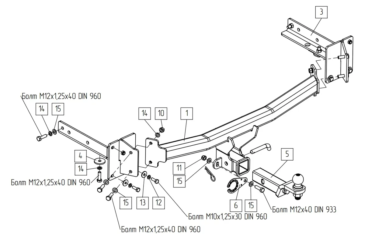 Фаркоп TowRus для LiXiang L6 2024- Арт. 288194 288194 в Барнаул