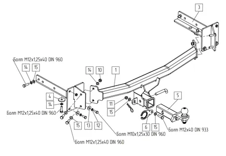 Фаркоп TowRus для LiXiang L6 2024- Арт. 288194 288194 в Барнаул
