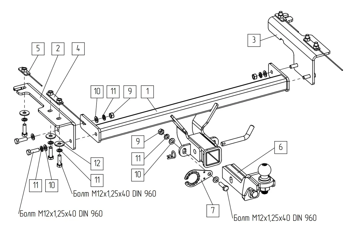 Фаркоп TowRus для Belgee X50 plus 2026- 299413 в Барнаул