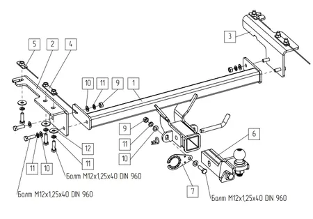 Фаркоп TowRus для Belgee X50 2023- 299413 в Барнаул